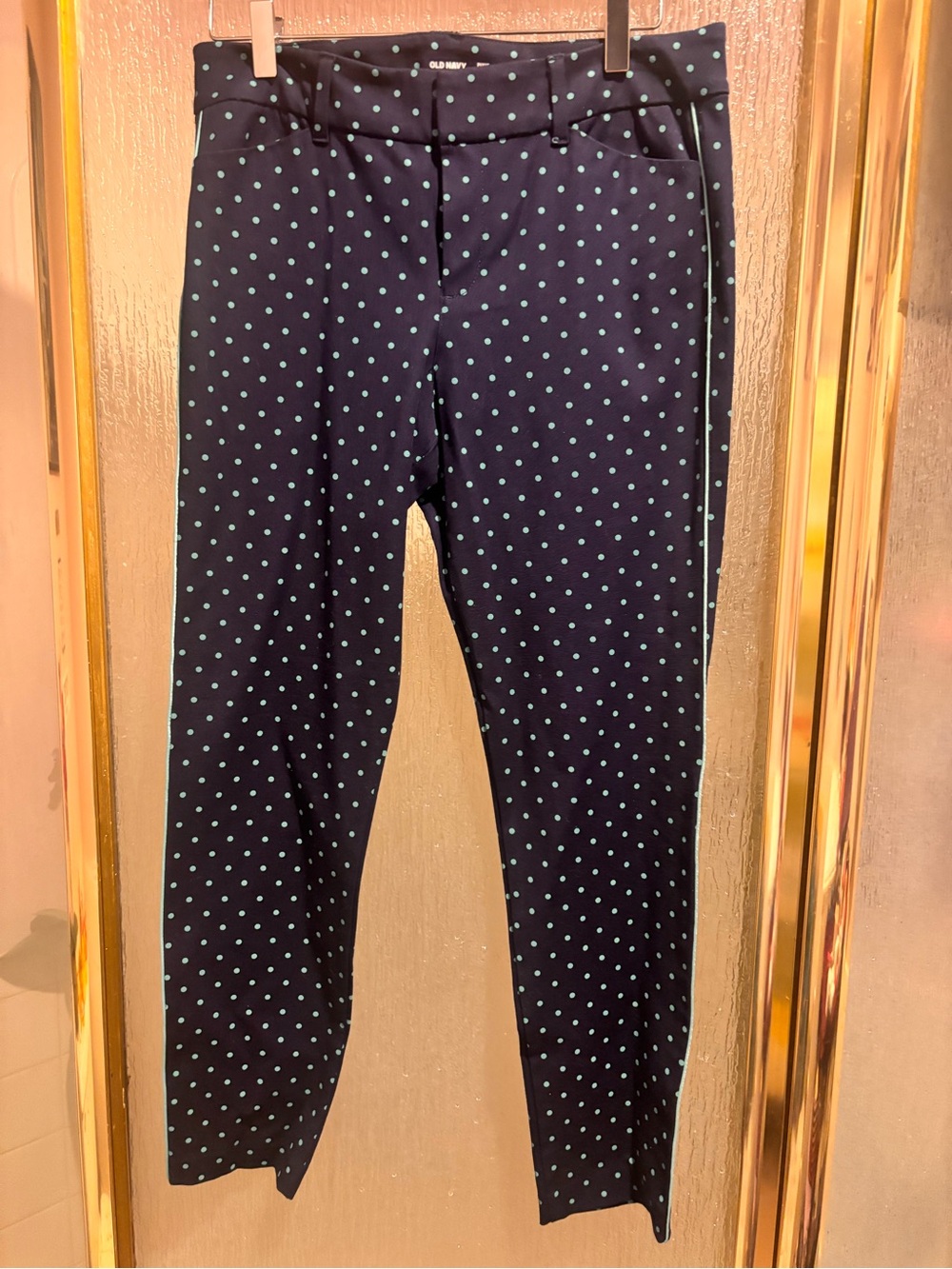 Old Navy Women's Navy Polka Dot Pixie Ankle Pants Size 6 NWOT